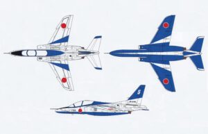 現行T-4ブルーインパルスの塗装