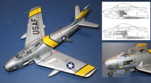F-86F-2 GUNVAL (1/48) 20mm 機関砲4門に換装　アカデミー改造